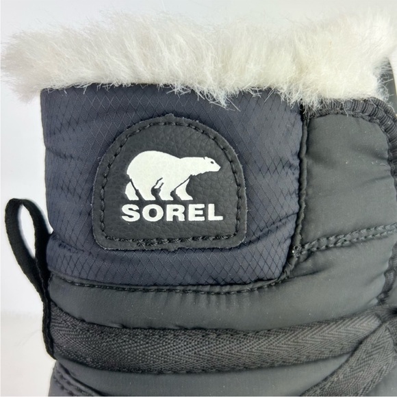 Sorel Whitney II Short Lace Black Waterproof Sporty Snow Rain Warm Cozy Boots - Picture 10 of 13